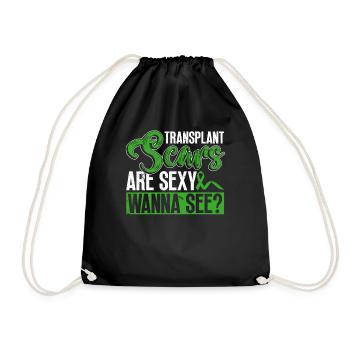 Organ Donor Organ Transplant Organ Donation - Drawstring Bag - black - Front