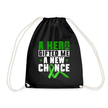 Organ Donor Organ Transplant Organ Donation - Drawstring Bag - black - Front