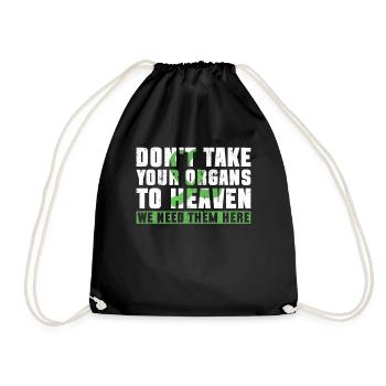 Organ Donor Organ Transplant Organ Donation - Drawstring Bag - black - Front