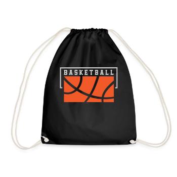 Basketball Basketballer - Turnbeutel - Schwarz - Vorne