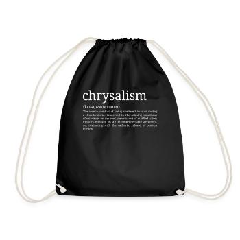 Chrysalism - Dictionary Definition - Drawstring Bag - black - Front