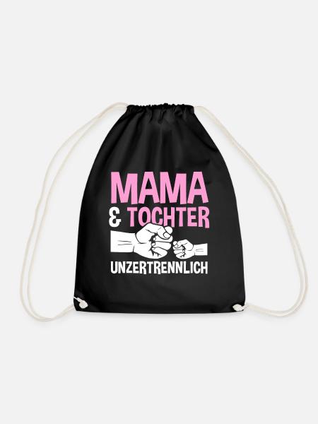 Mutter Muttertag Mama und Tochter - Turnbeutel - Schwarz