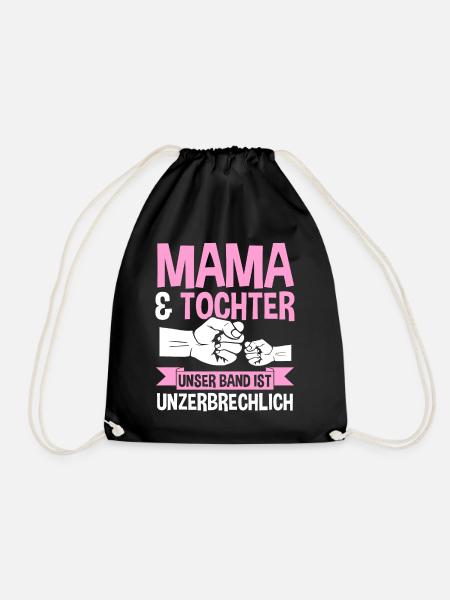 Mutter Muttertag Mama und Tochter - Turnbeutel - Schwarz