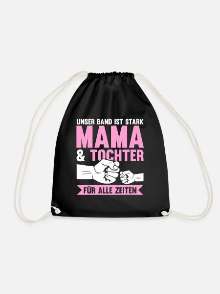 Mutter Muttertag Mama und Tochter - Turnbeutel - Schwarz
