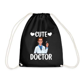 Mignon Docteur Médical Humour Hôpital Médecin - Sac de sport léger - noir - Devant