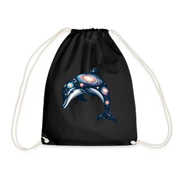 Univers de la galaxie de l’espace des dauphins - Sac de sport léger - noir - Devant