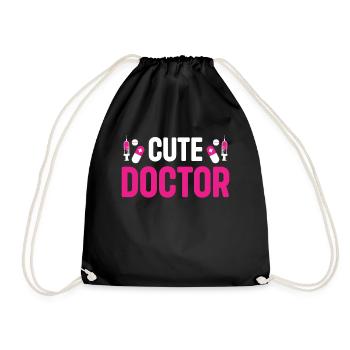 Emergency Doctor Hospital Doctor Life Cute Doctor - Drawstring Bag - black - Front