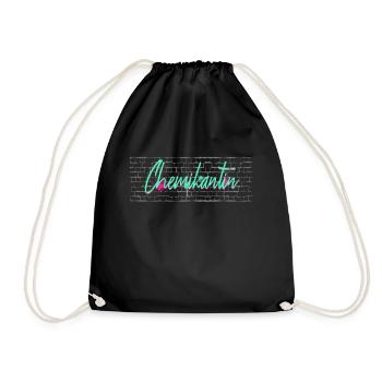 Laborant Abschluss-Geschenk Chemikantin - Turnbeutel - Schwarz - Vorne