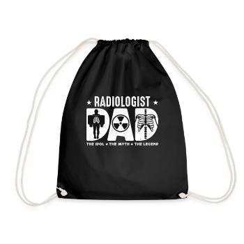 Radiologist Dad The Idol The Myth Rad Tech Xray - Drawstring Bag - black - Front