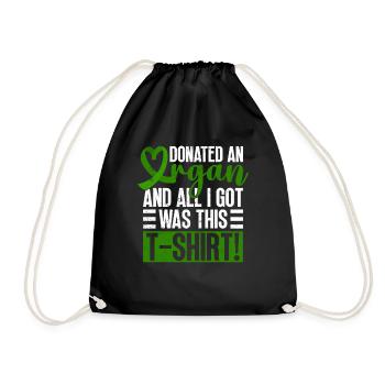 Organ Donor Organ Transplant Organ Donation - Drawstring Bag - black - Front