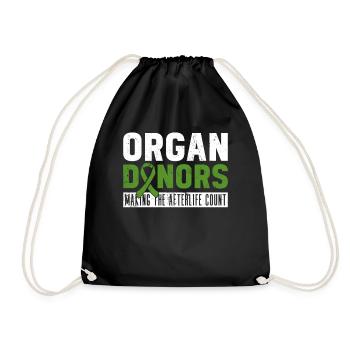 Organ Donor Organ Transplant Organ Donation - Drawstring Bag - black - Front