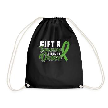 Organ Donor Organ Transplant Organ Donation - Drawstring Bag - black - Front