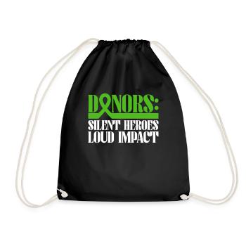 Don d’organes Greffe d’organes Don d’organes - Sac de sport léger - noir - Devant