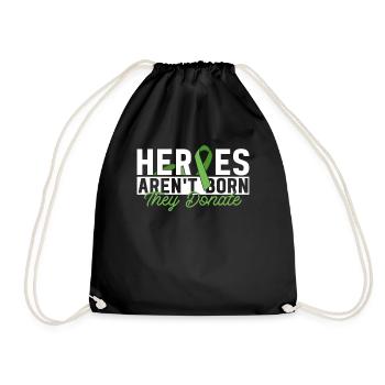 Organ Donor Organ Transplant Organ Donation - Drawstring Bag - black - Front