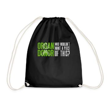 Organ Donor Organ Transplant Organ Donation - Drawstring Bag - black - Front