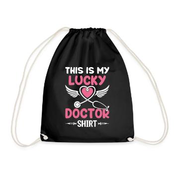 C’est ma chemise de docteur porte-bonheur - Hôpital Doctor Li - Sac de sport léger - noir - Devant