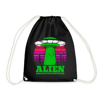 Alien, UFO, UAP, Space, Weltraum Flugobjekt - Turnbeutel - Schwarz - Vorne
