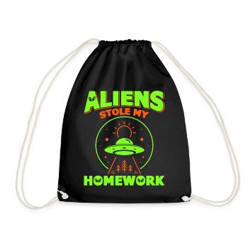 Alien, OVNI, UAP, Espace, Objet volant de l’espace - Sac de sport léger - noir - Devant