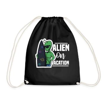 Surf, Holiday, Beach, Summer, Sun, Sea, Surf - Drawstring Bag - black - Front