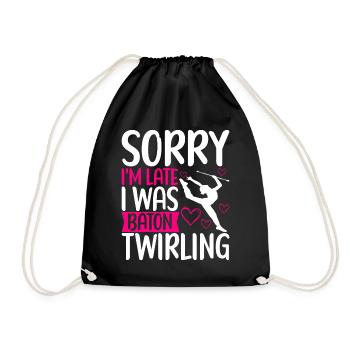 Majorette Gymnastics Majorettes Baton Twirling - Drawstring Bag - black - Front