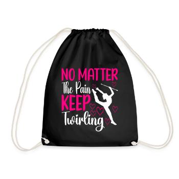 Majorette Gymnastics Majorettes Baton Twirling - Drawstring Bag - black - Front