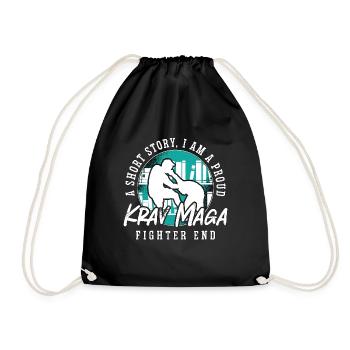Krav Maga Fighter A Short Story Martial Artist - Turnbeutel - Schwarz - Vorne