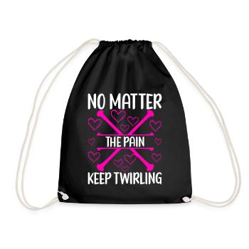 Majorette Gymnastics Majorettes Baton Twirling - Drawstring Bag - black - Front
