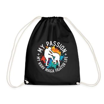 Krav Maga Fighter Ma Passion Mes Arts Martiaux Krav - Sac de sport léger - noir - Devant