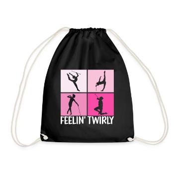 Majorette Gymnastics Majorettes Baton Twirling - Drawstring Bag - black - Front