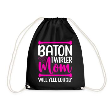 Majorette Gymnastics Majorettes Baton Twirling - Drawstring Bag - black - Front