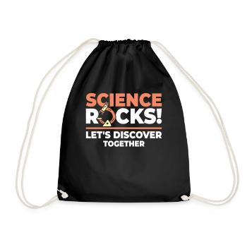 Science Rocks Let's Discover Together Microscope S - Turnbeutel - Schwarz - Vorne