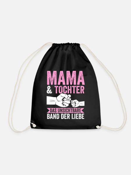Mutter Muttertag Mama und Tochter - Turnbeutel - Schwarz