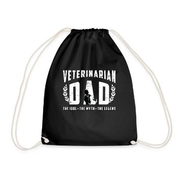 Veterinarian Dad The Idol The Myth The Vet Tech - Turnbeutel - Schwarz - Vorne