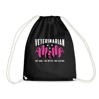 Veterinarian Mom The Idol The Myth The Veterinary - Drawstring Bag - black - Front