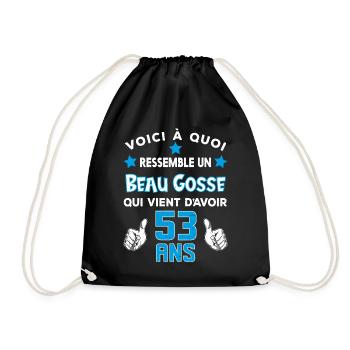 53 ans anniversaire homme cadeau drôle humour - Sac de sport léger - noir - Devant