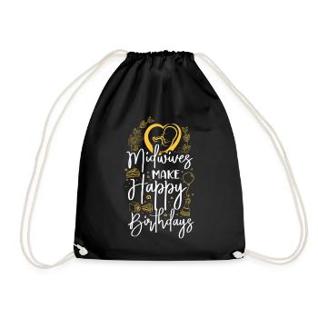 Nurse Midwife Birth Worker - Drawstring Bag - black - Front