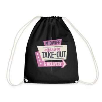 Nurse Midwife Birth Worker Midwife - Drawstring Bag - black - Front