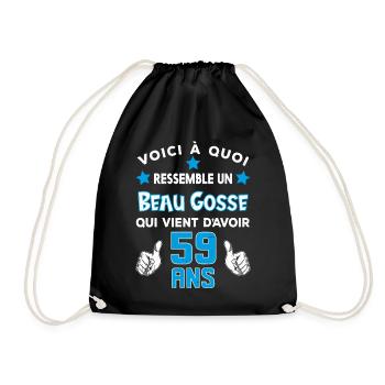59 ans anniversaire homme cadeau drôle humour - Sac de sport léger - noir - Devant