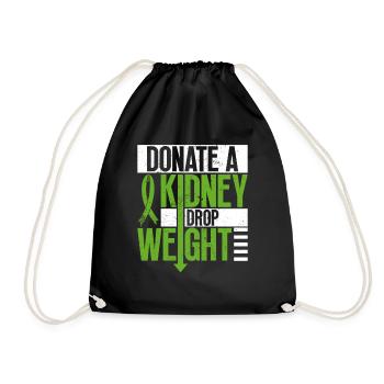Organspender Niere Organtransplantation - Turnbeutel - Schwarz - Vorne