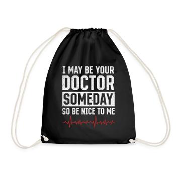 Je serai peut-être votre médecin un jour - Drôle de docteur - Sac de sport léger - noir - Devant