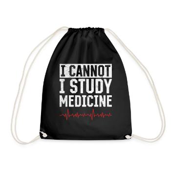 I Cannot I Study Medicine - Medical Student Medici - Drawstring Bag - black - Front