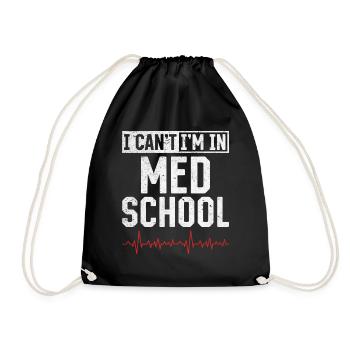 Je ne peux pas, je suis à l’école de médecine - Étudiant en médecine Medici - Sac de sport léger - noir - Devant