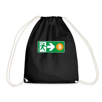 Sortie d’urgence Bitcoin Bitcoiner - Sac de sport léger - noir - Devant