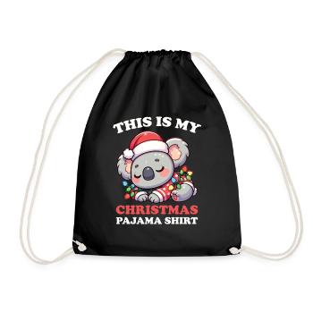 Pyjama de Noël Koala Koalas - Sac de sport léger - noir - Devant