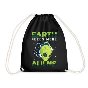 Alien, OVNI, UAP, Espace, Objet volant de l’espace - Sac de sport léger - noir - Devant