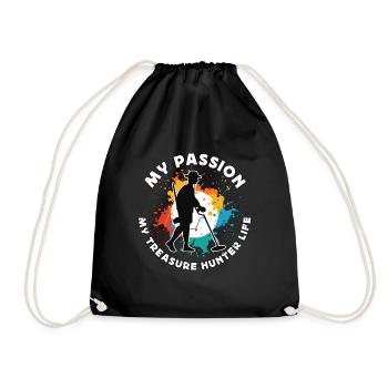Chasseur de trésors Ma passion Mon détecteur de trésors - Sac de sport léger - noir - Devant