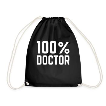 Hospital Doctor Life - 100% Doctor - Drawstring Bag - black - Front