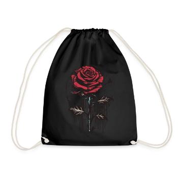 Rose Ästhetik Soft Grunge Vintage Goth Geschenk - Turnbeutel - Schwarz - Vorne