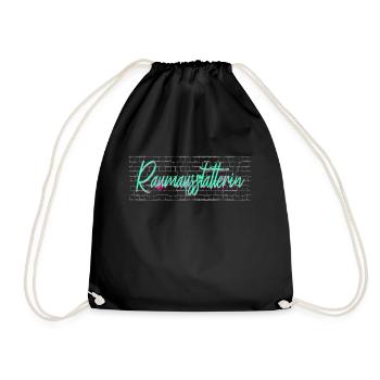 Dekorateur Abschluss-Geschenk Raumausstatterin - Turnbeutel - Schwarz - Vorne