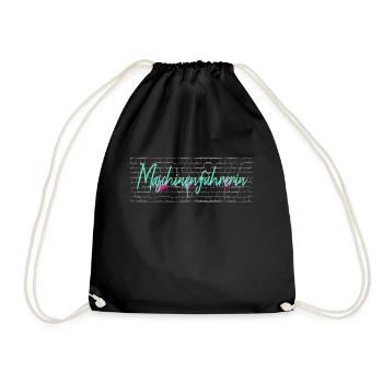 Plant Operator Graduation Gift Machine Operator - Drawstring Bag - black - Front